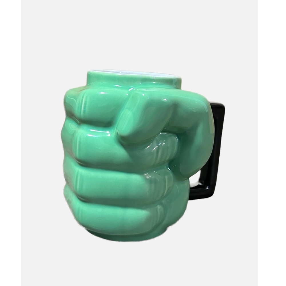 Hulk Fist Coffee Mug Green Ceramic Marvel Authentic Disney Store Avengers 18 oz